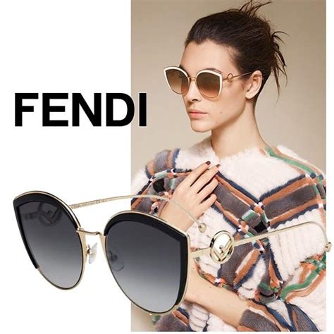 fendi ff 0287 s 807 9o|Fendi Women's FF0290/S 807/9O Black/Gold Cat Eye .